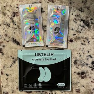 Predire Snail Mucin Serum and Ustelir Aloe Vera Eye Mask Samples Set